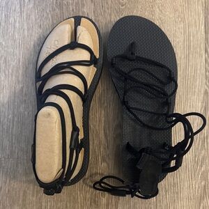 TEVA Black Strappy Sandals